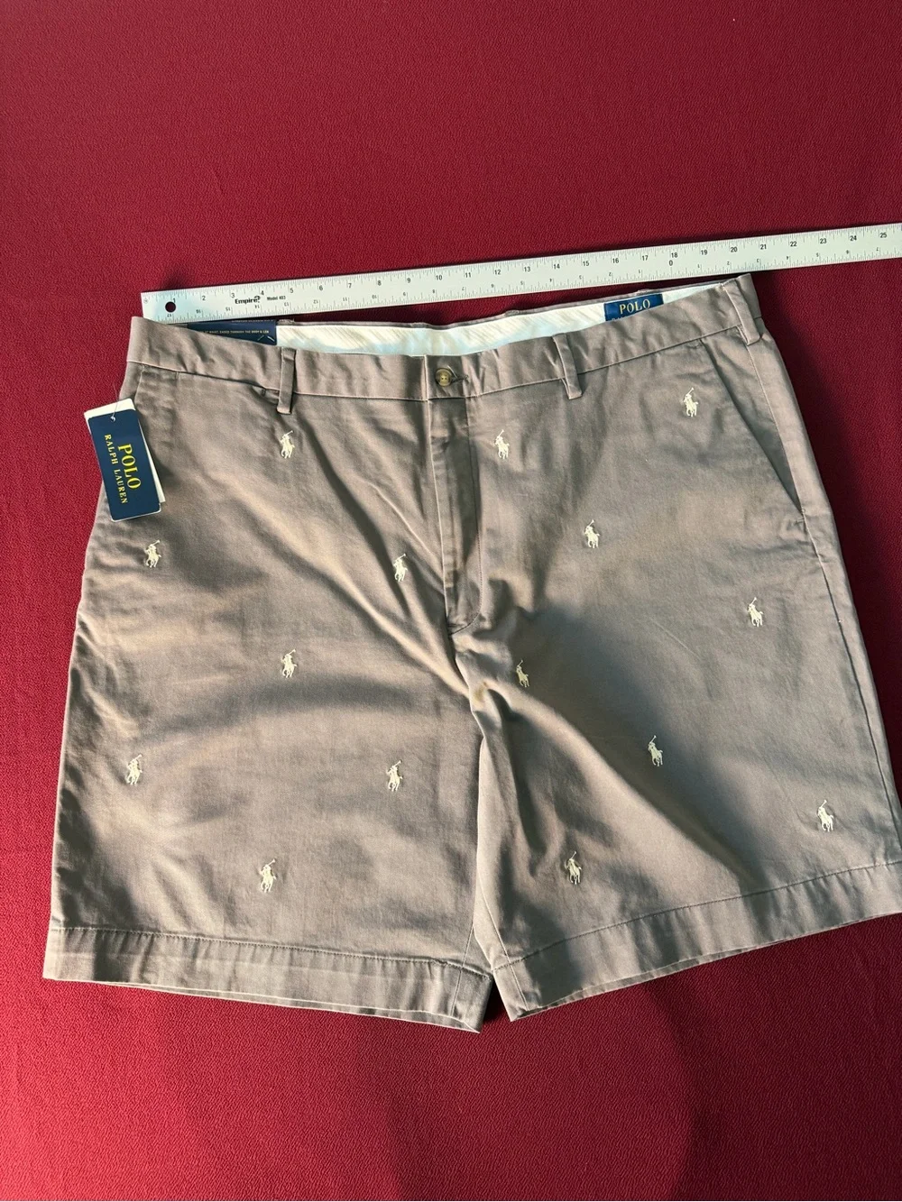Polo by Ralph Lauren Gray Embroidered Pony Men’s Shorts